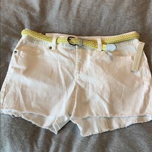 Lauren Conrad White Denim Jean Shorts Cut Offs